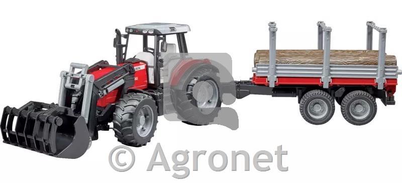 Traktor MASSEY FERGUSON 7600 s prikolico