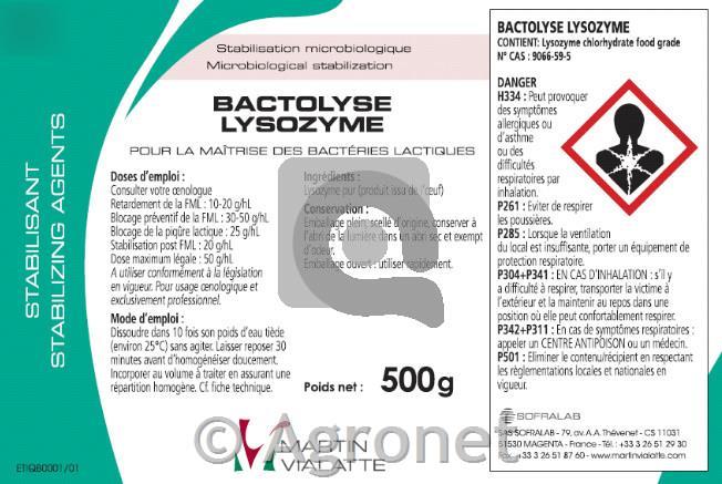 BACTOLYSE LYSOZYME - 500 g