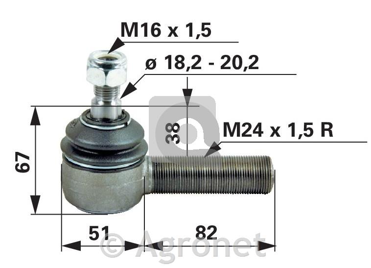 Zglob krogelni M24 x 1,5