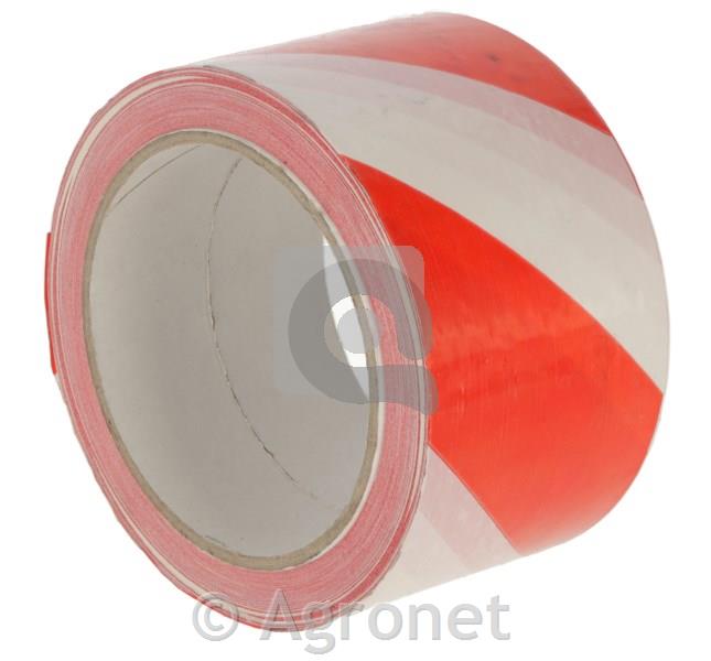 Lepilni trak za označevanje rdeč/bel 60mm x 66m