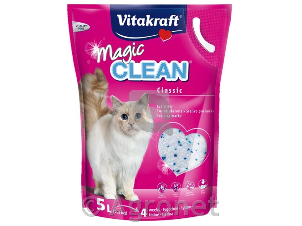 Silikonski mačji pesek Vitakraft Magic Clean 5L