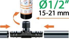 T kos z navojem "Rain jet 1/2", Claber