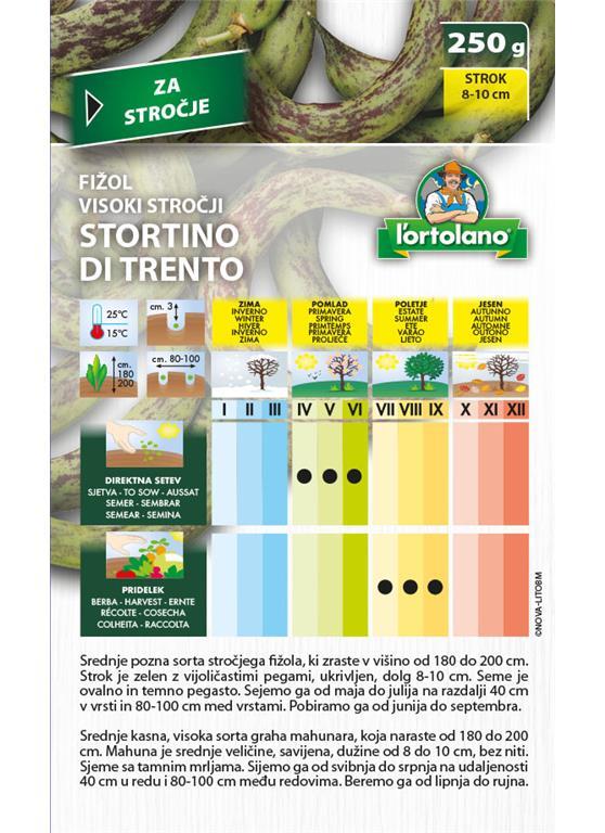 Visoki stročji fižol Stortino di trento 250g