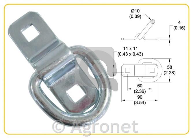 Privez s sponko 90mmx30mm 2.270kg